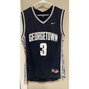 NWT VTG Nike Georgetown Hoyas #3 Allen Iverson Jersey Mens M Ncaa 76ers SEWN